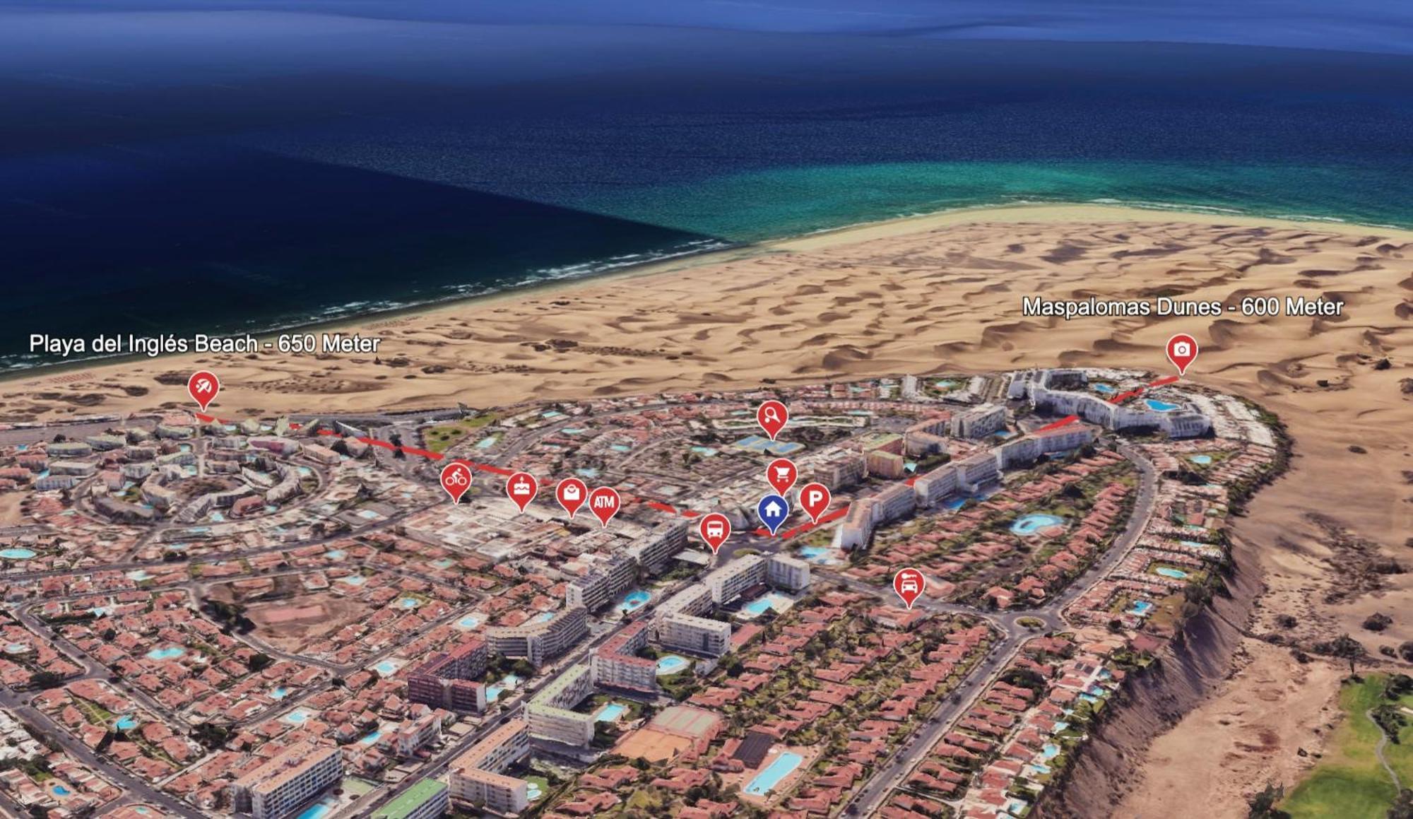 Casa Lex I Ocean & Sunrise Panorama I Steps From Dunes And Beach I Private 50 Sqm Terrace I Pool Maspalomas  Luaran gambar